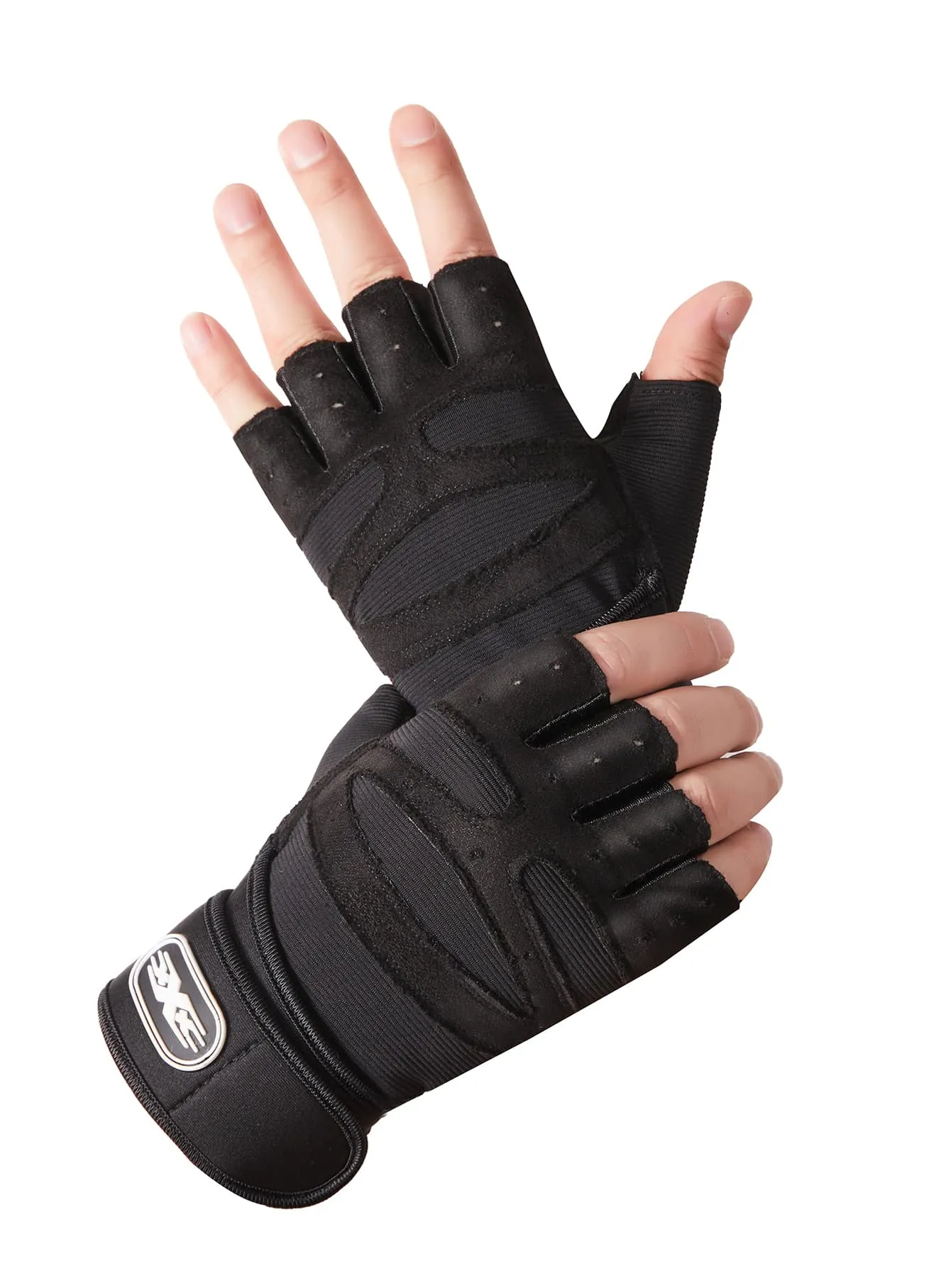 1pair Fingerless Breathable Training Gloves