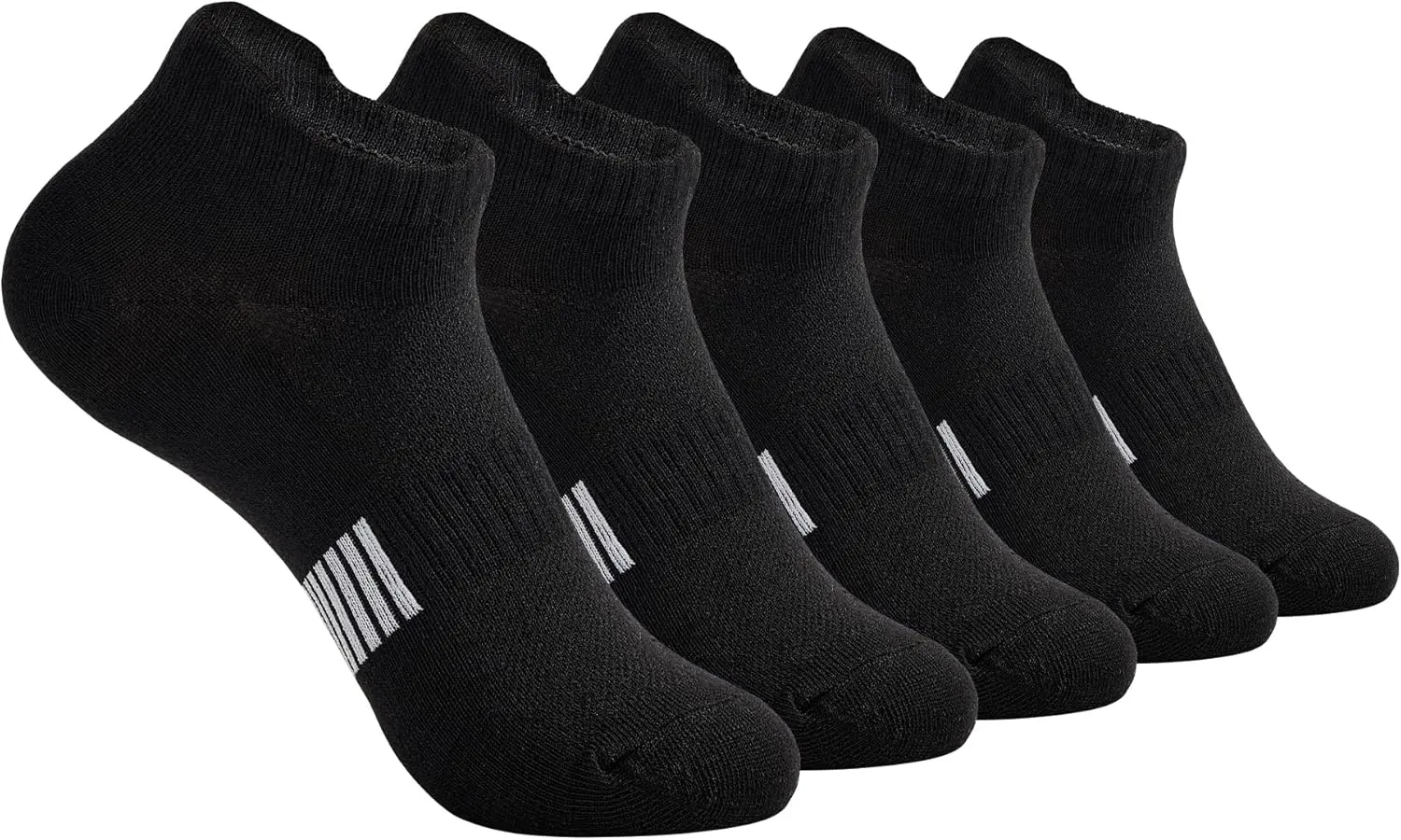 American Trends Womens Athletic Workout No Show Socks - Cushioned Low Cut 5 Pairs Size 5-9