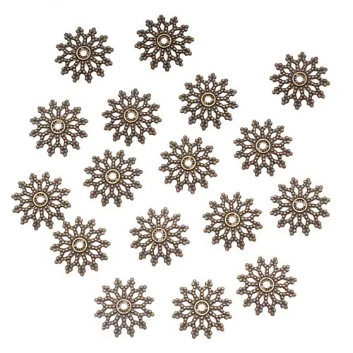 Antiqued Brass Ornate Bead Cap Decorative Washer 1.5x12mm (20 pcs)