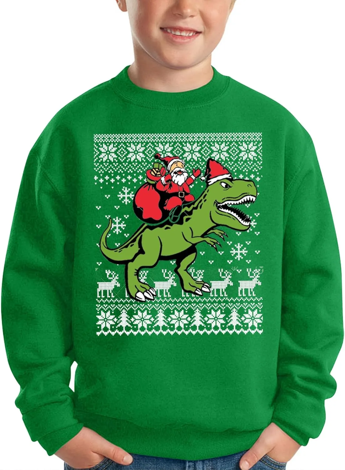BesserBay Kid's Christmas Ugly Santa Claus Sweatshirt 4-14 Years