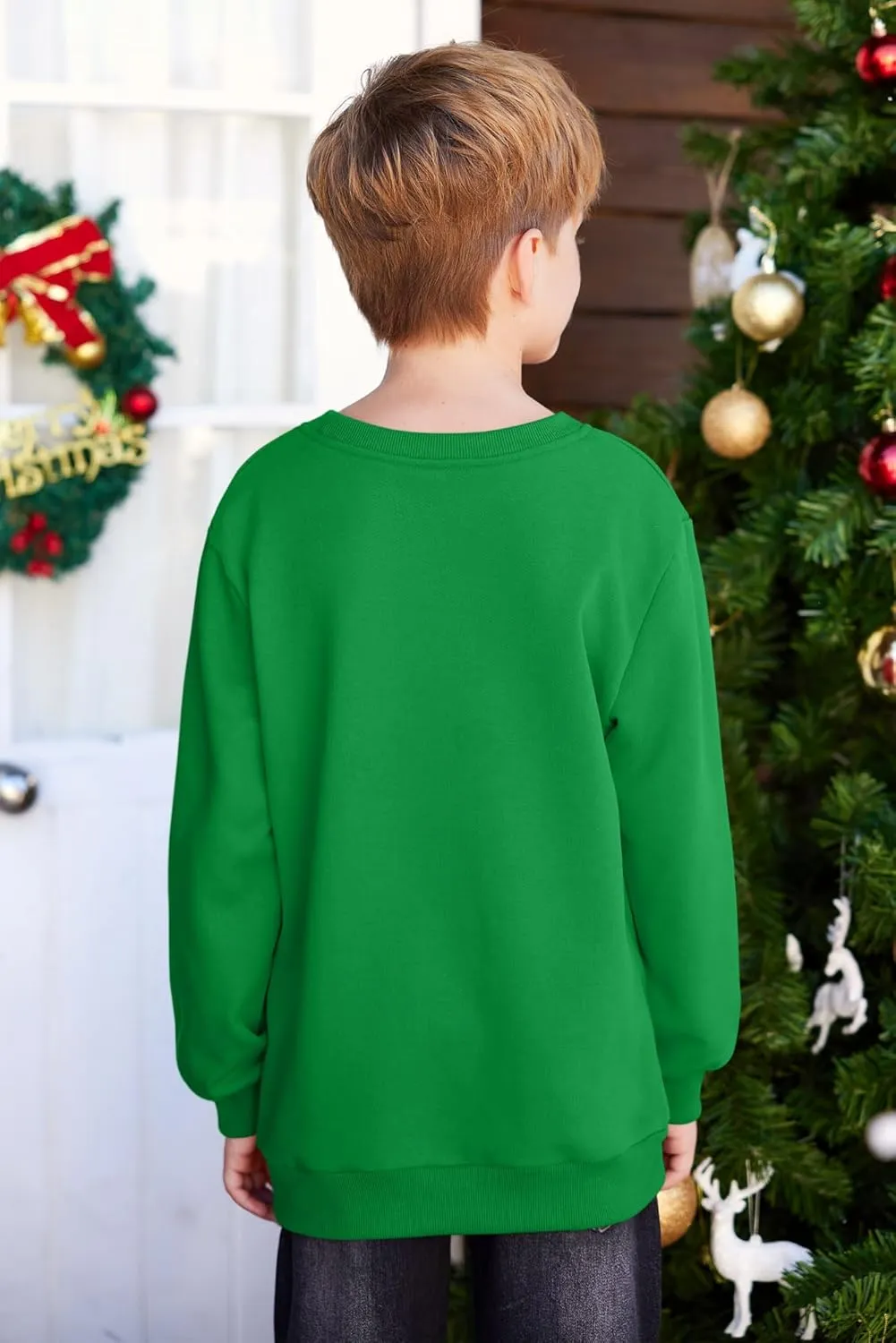 BesserBay Kid's Christmas Ugly Santa Claus Sweatshirt 4-14 Years