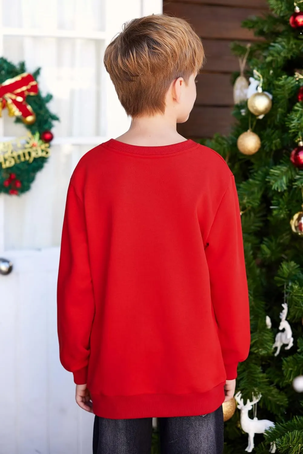BesserBay Kid's Christmas Ugly Santa Claus Sweatshirt 4-14 Years