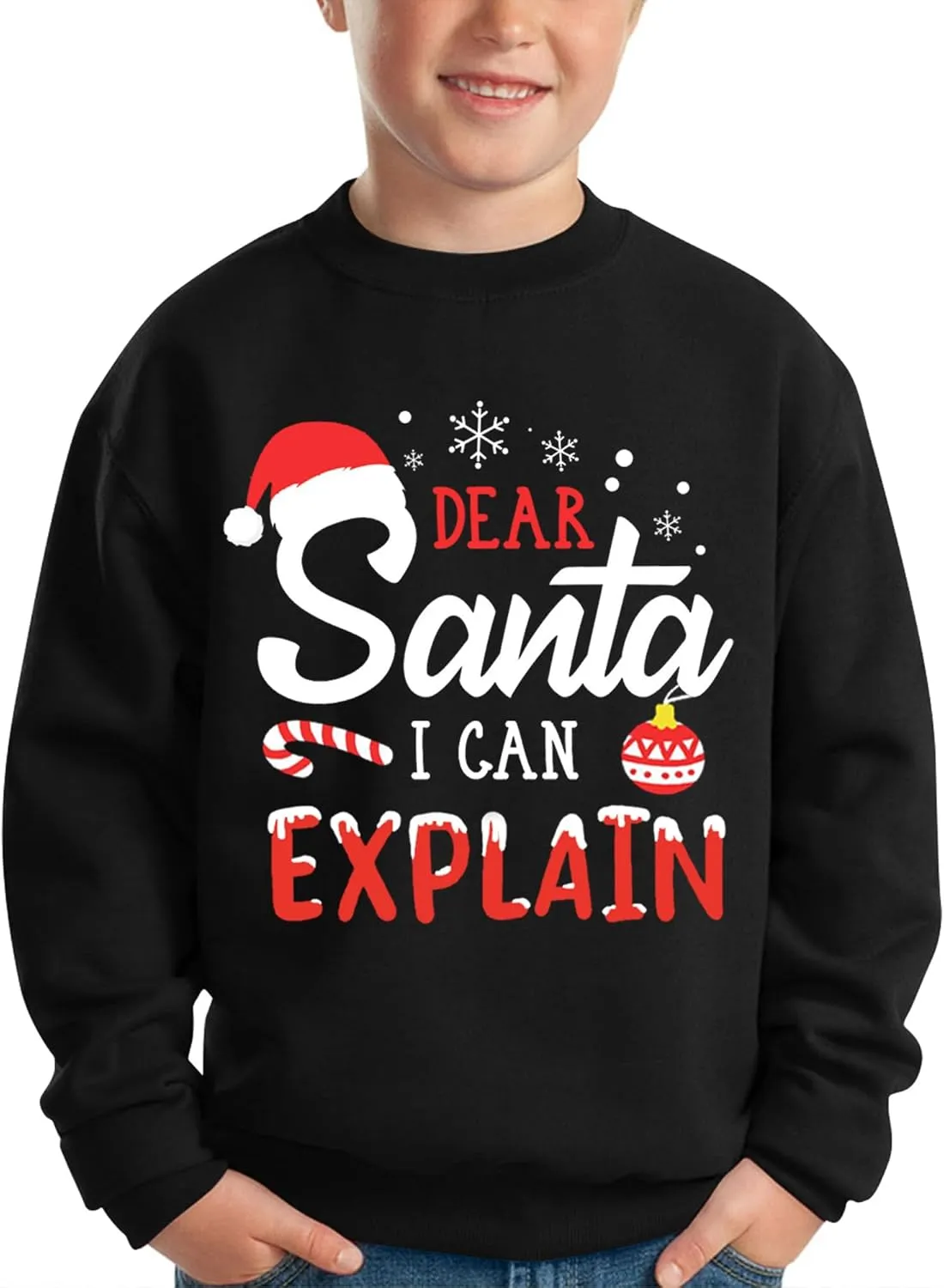 BesserBay Kid's Christmas Ugly Santa Claus Sweatshirt 4-14 Years
