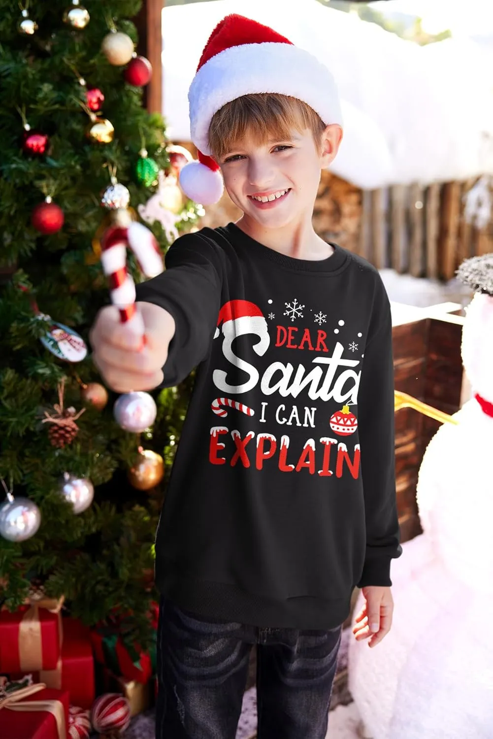 BesserBay Kid's Christmas Ugly Santa Claus Sweatshirt 4-14 Years