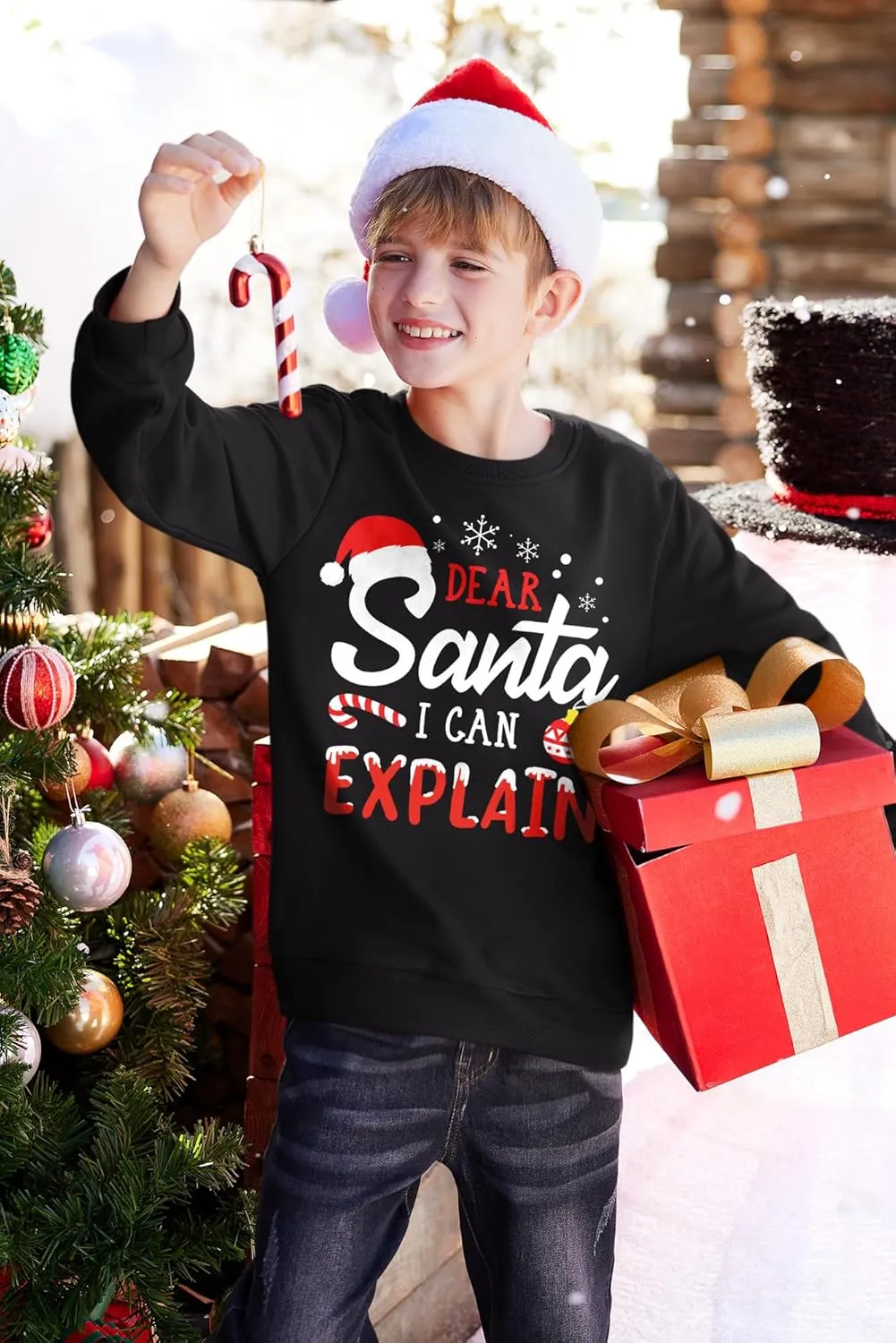 BesserBay Kid's Christmas Ugly Santa Claus Sweatshirt 4-14 Years