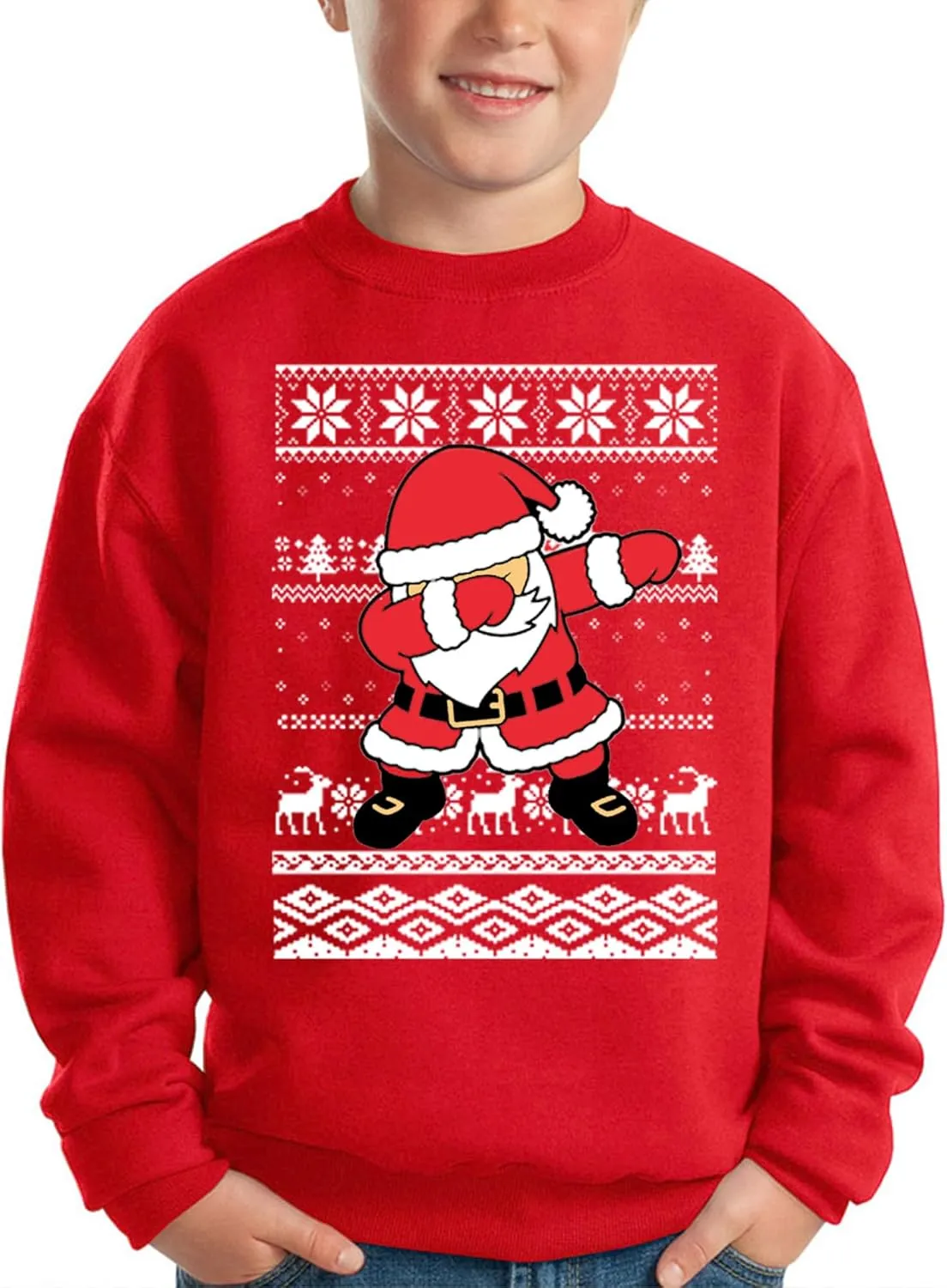 BesserBay Kid's Christmas Ugly Santa Claus Sweatshirt 4-14 Years