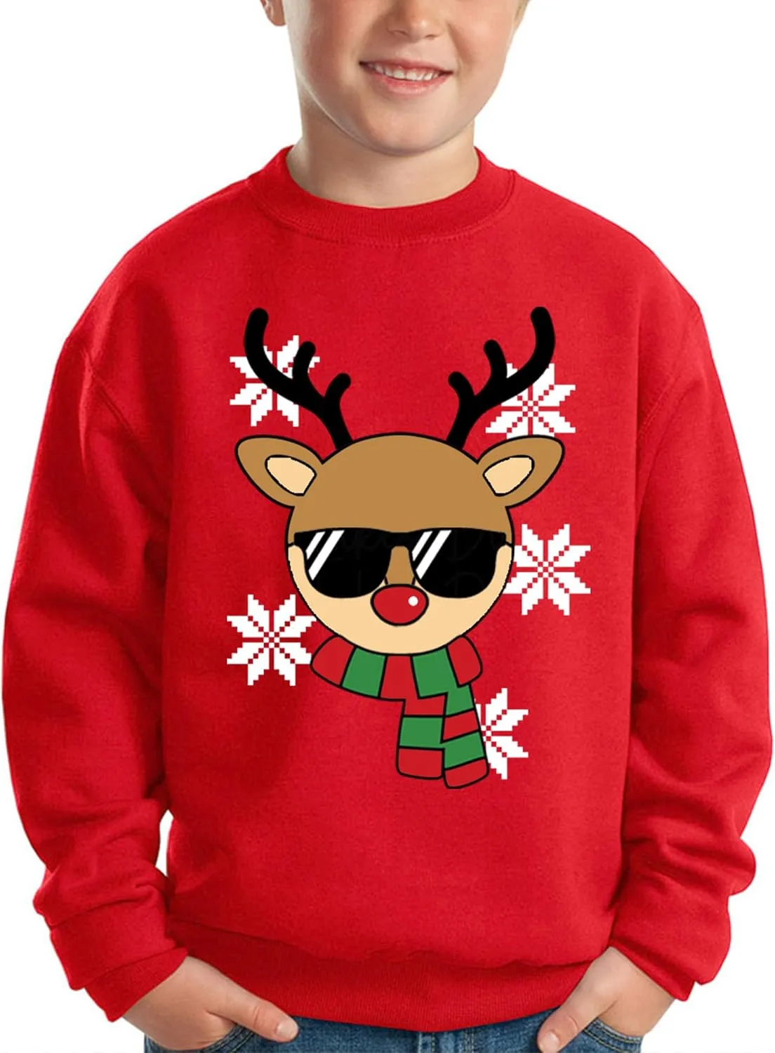 BesserBay Kid's Christmas Ugly Santa Claus Sweatshirt 4-14 Years