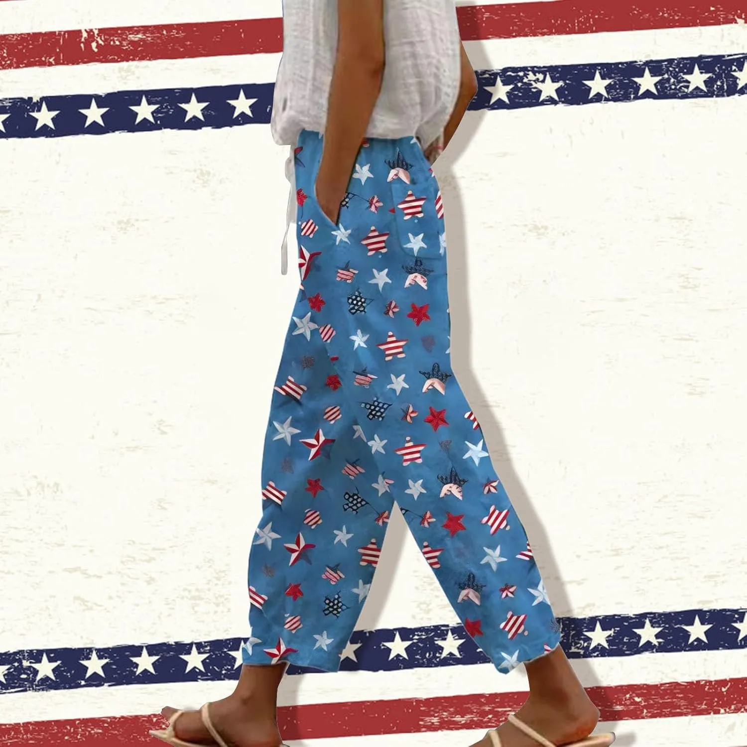 Breezy Linen Pants Women Side Split Hem Wide Leg Beach Trousers with Hidden Pocket Summer 2025
