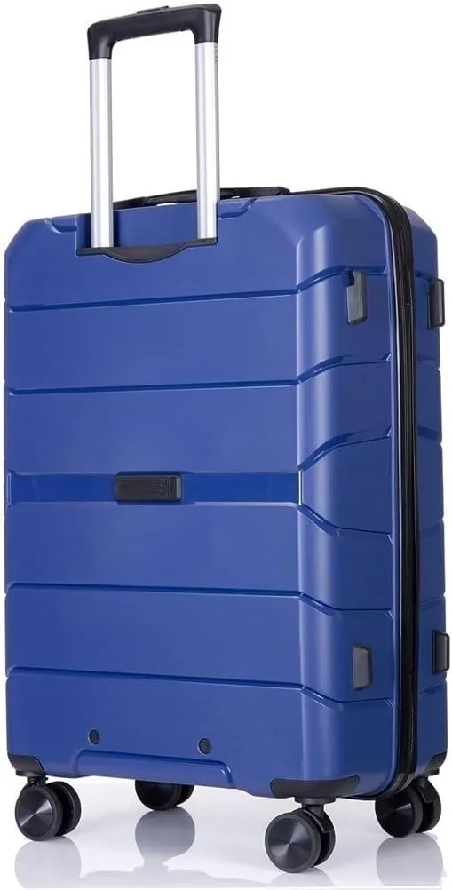Carry-on Suitcase Luggage Luggage With Wheel PP Luggage Sets Lightweight Suitcase With TSA Lock Travel Luggage Carry-on Suitcases Carry On Luggages (Color : Navy, Size : 20in)