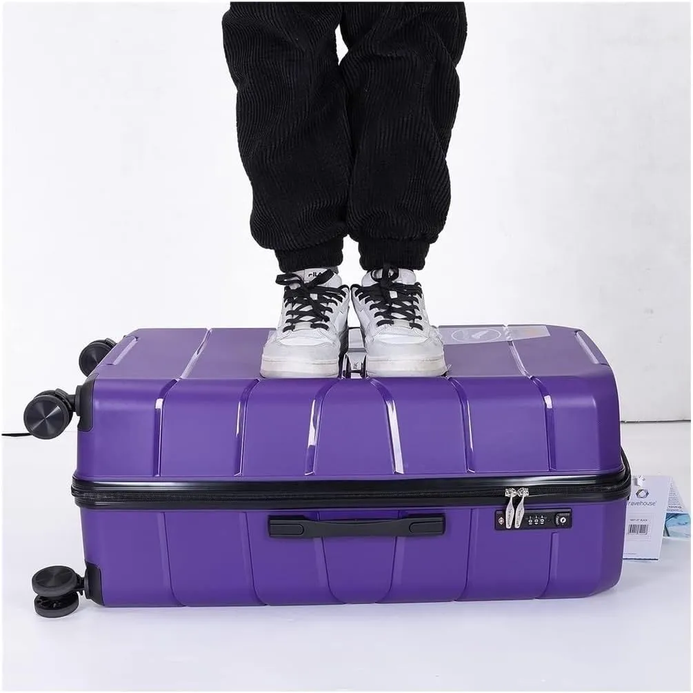 Carry-on Suitcase Luggage Luggage With Wheel PP Luggage Sets Lightweight Suitcase With TSA Lock Travel Luggage Carry-on Suitcases Carry On Luggages (Color : Navy, Size : 20in)