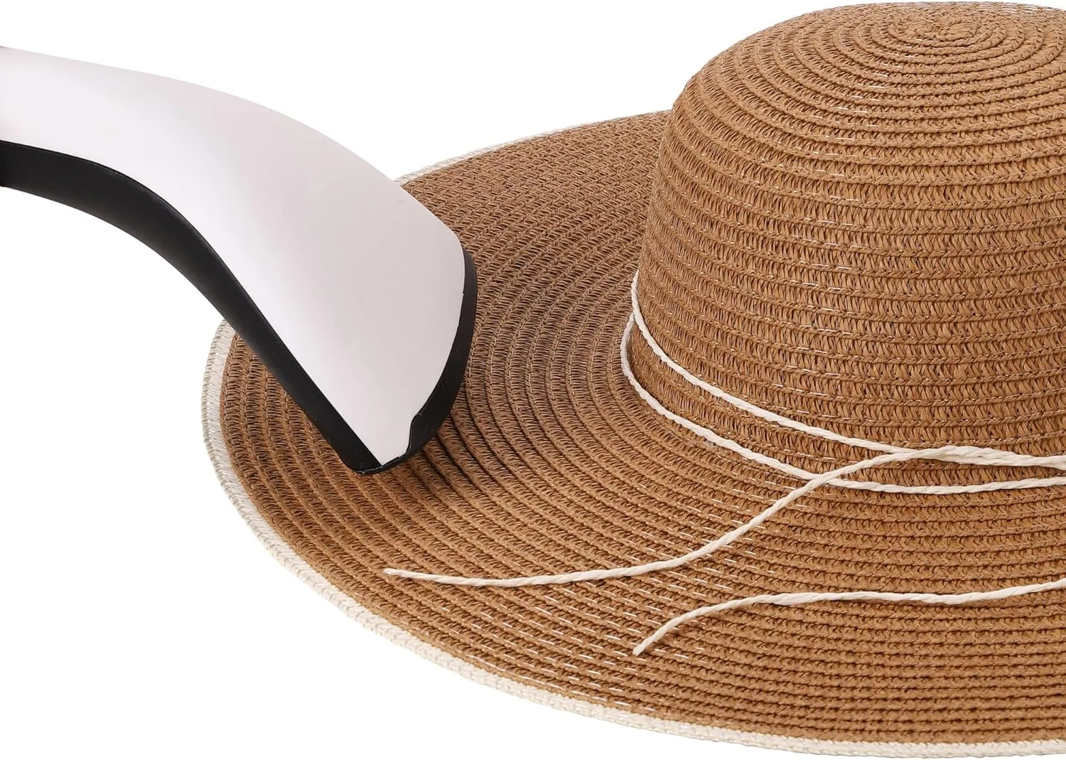 CHIC DIARY Womens Wide Brim Straw Hat Floppy Derby Hat Large Brim Beach Straw Sun Cap UPF 50 