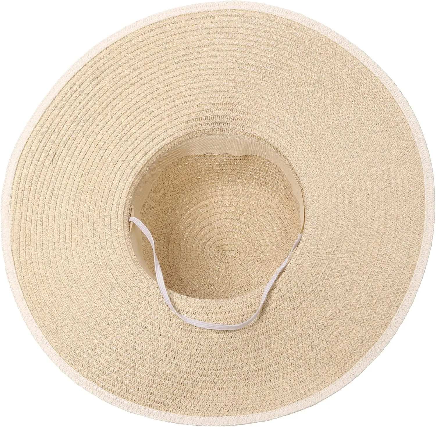CHIC DIARY Womens Wide Brim Straw Hat Floppy Derby Hat Large Brim Beach Straw Sun Cap UPF 50 