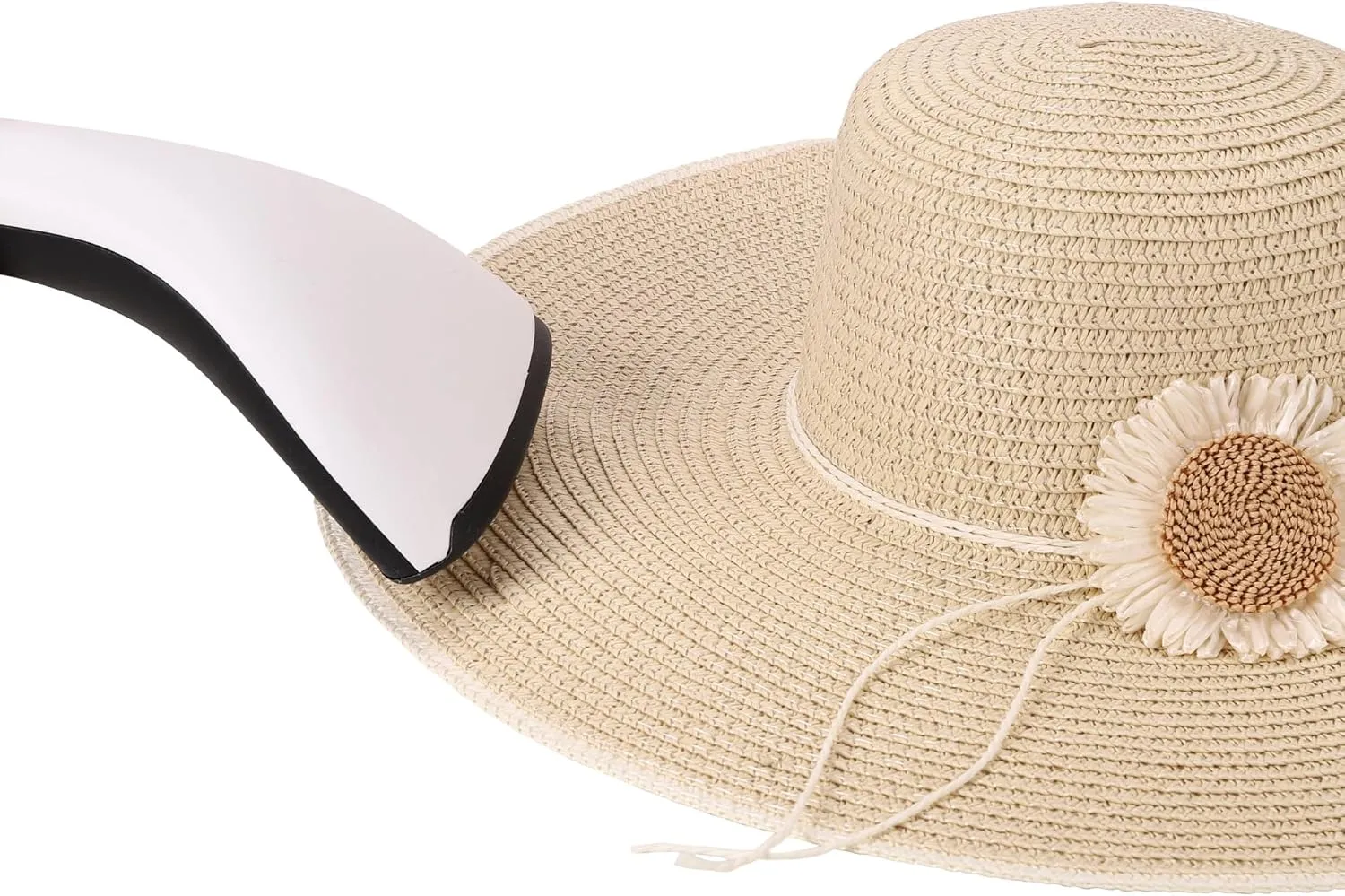 CHIC DIARY Womens Wide Brim Straw Hat Floppy Derby Hat Large Brim Beach Straw Sun Cap UPF 50 