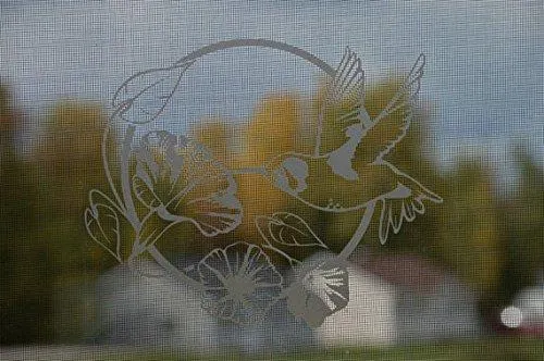 Doe Deer Front Door Etched Decal Entry Way Decor Safety Film Stickers