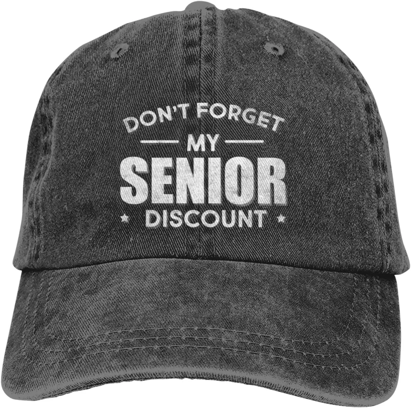 Don't Get My Senior Discount Cowboy Hat Vintage Dad Hat Adjustable Baseball Cap Trucker Hat for Mens Headwear