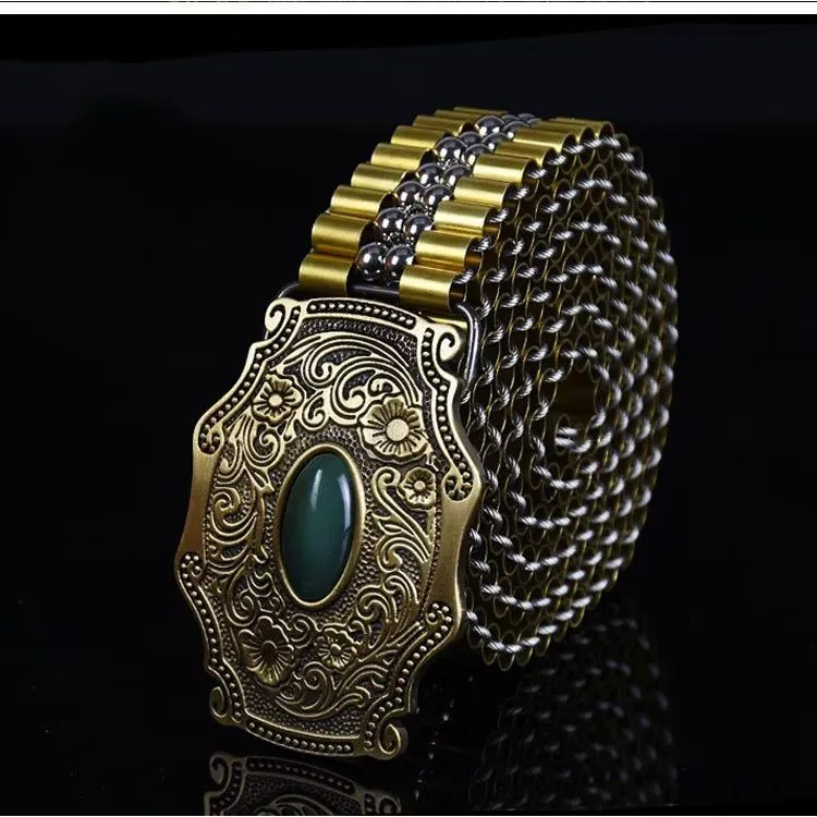 DragonLuxe Exotic Stainless Steel Belt