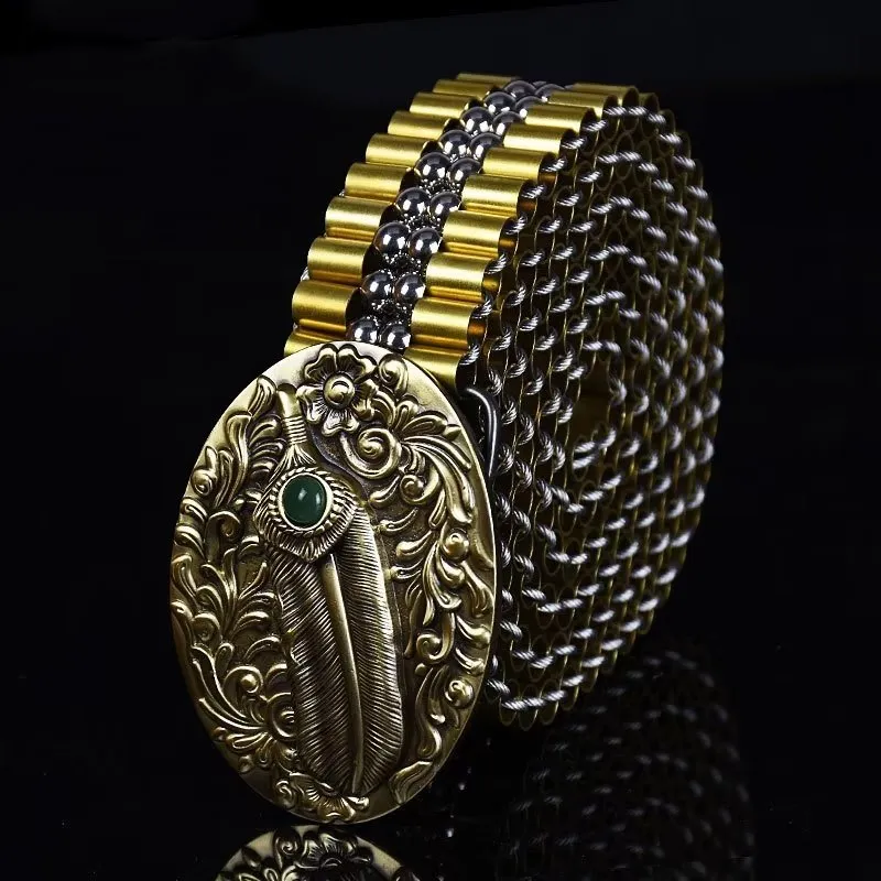 DragonLuxe Exotic Stainless Steel Belt