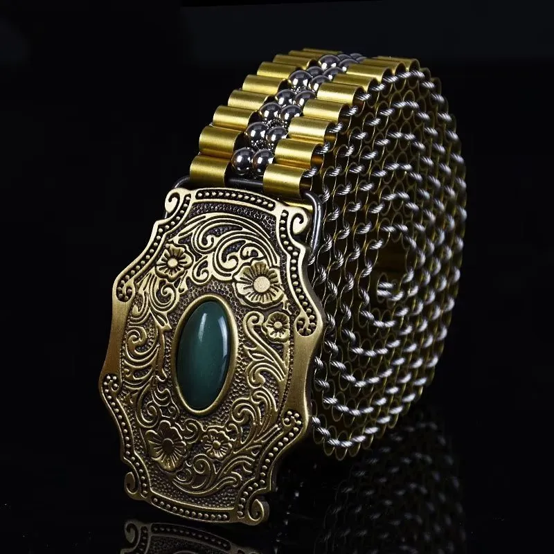 DragonLuxe Exotic Stainless Steel Belt