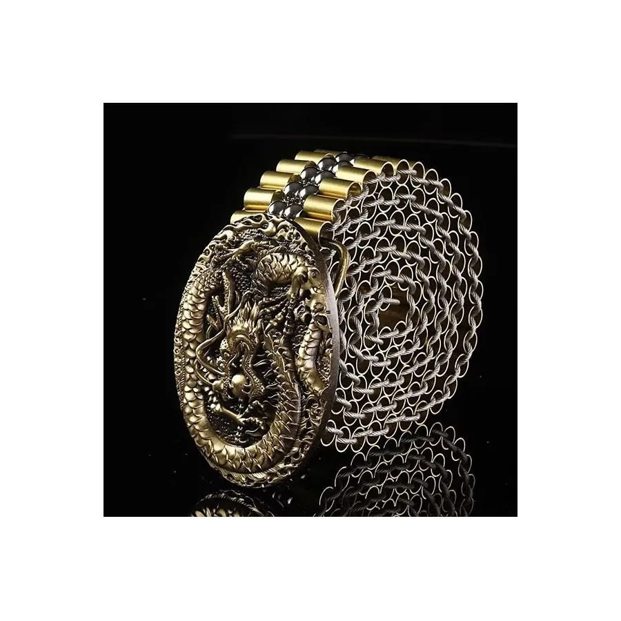DragonLuxe Exotic Stainless Steel Belt