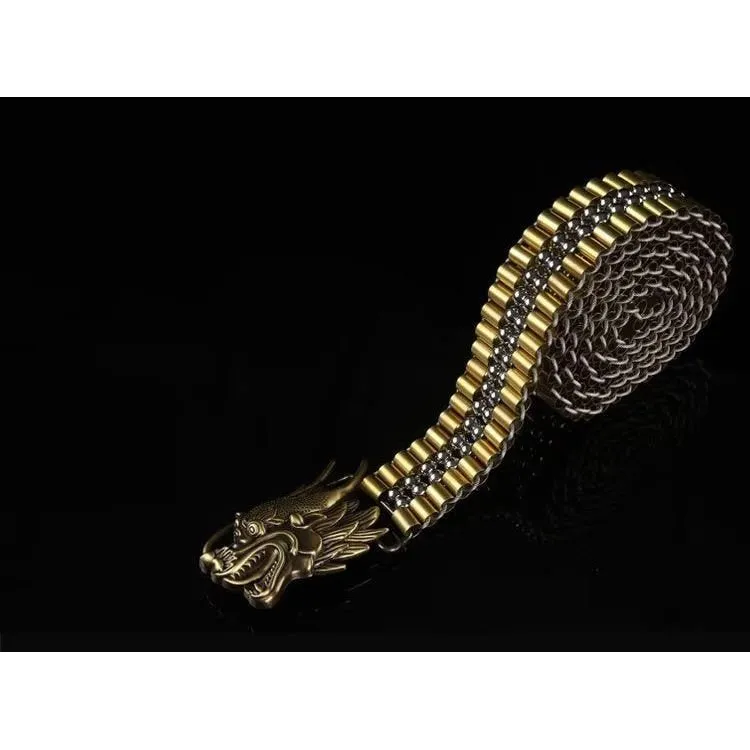 DragonLuxe Exotic Stainless Steel Belt