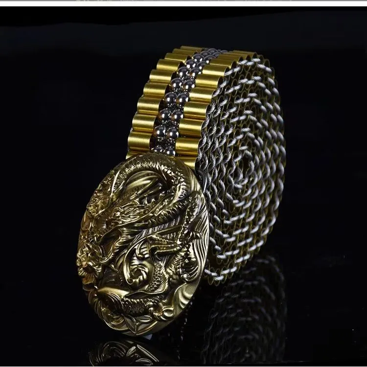 DragonLuxe Exotic Stainless Steel Belt
