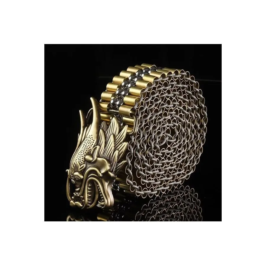 DragonLuxe Exotic Stainless Steel Belt