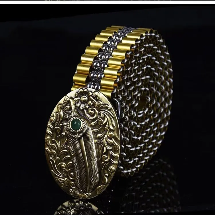 DragonLuxe Exotic Stainless Steel Belt