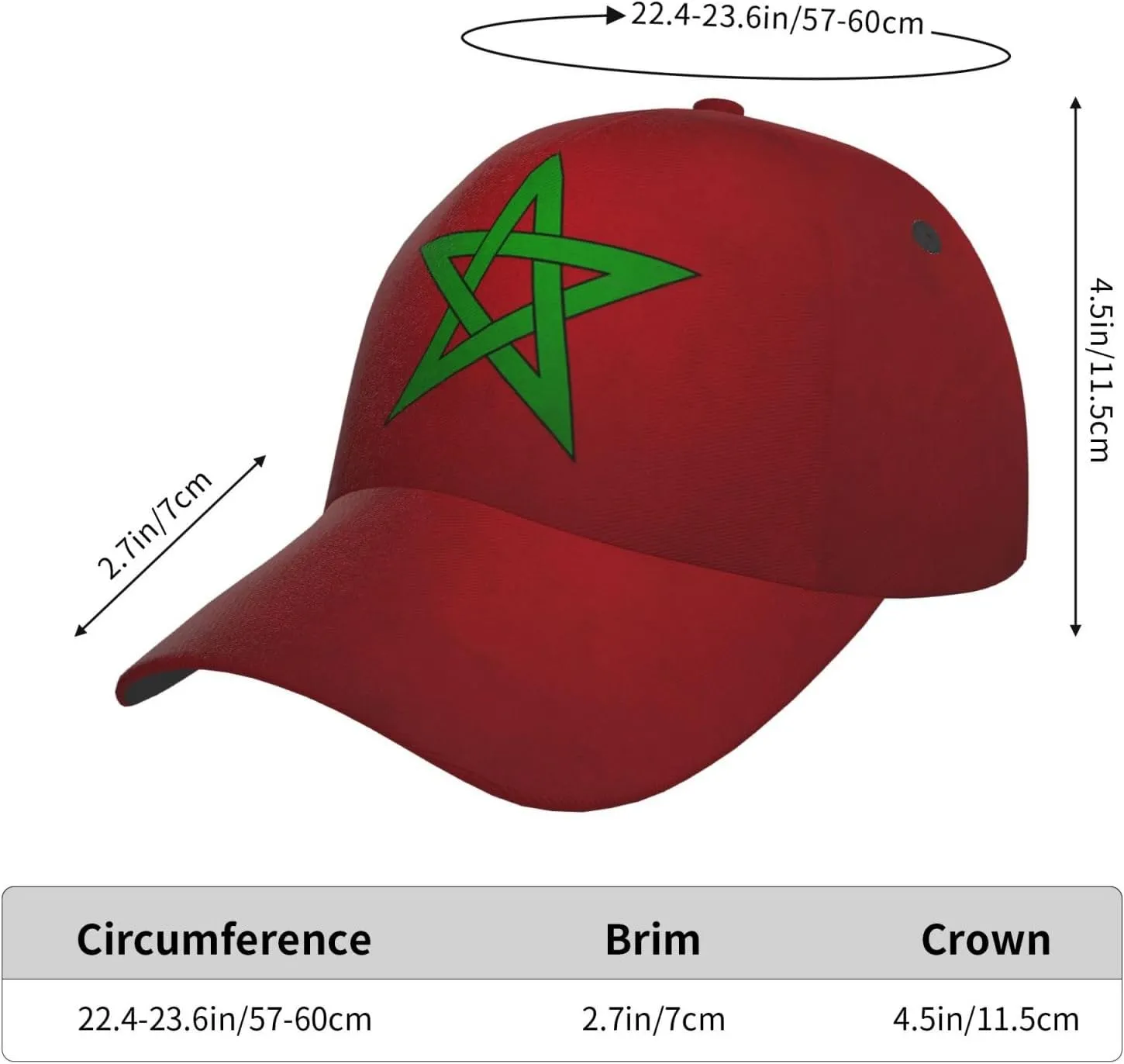 Funny Morocco Flag Flat Hat Morocco Baseball Hat for Women Men Sun Hat Funny Hats