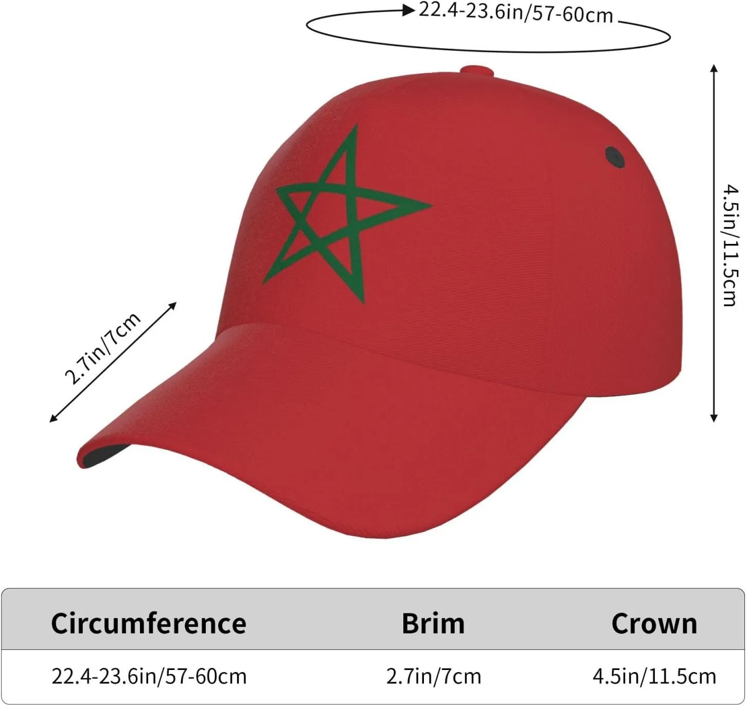 Funny Morocco Flag Flat Hat Morocco Baseball Hat for Women Men Sun Hat Funny Hats