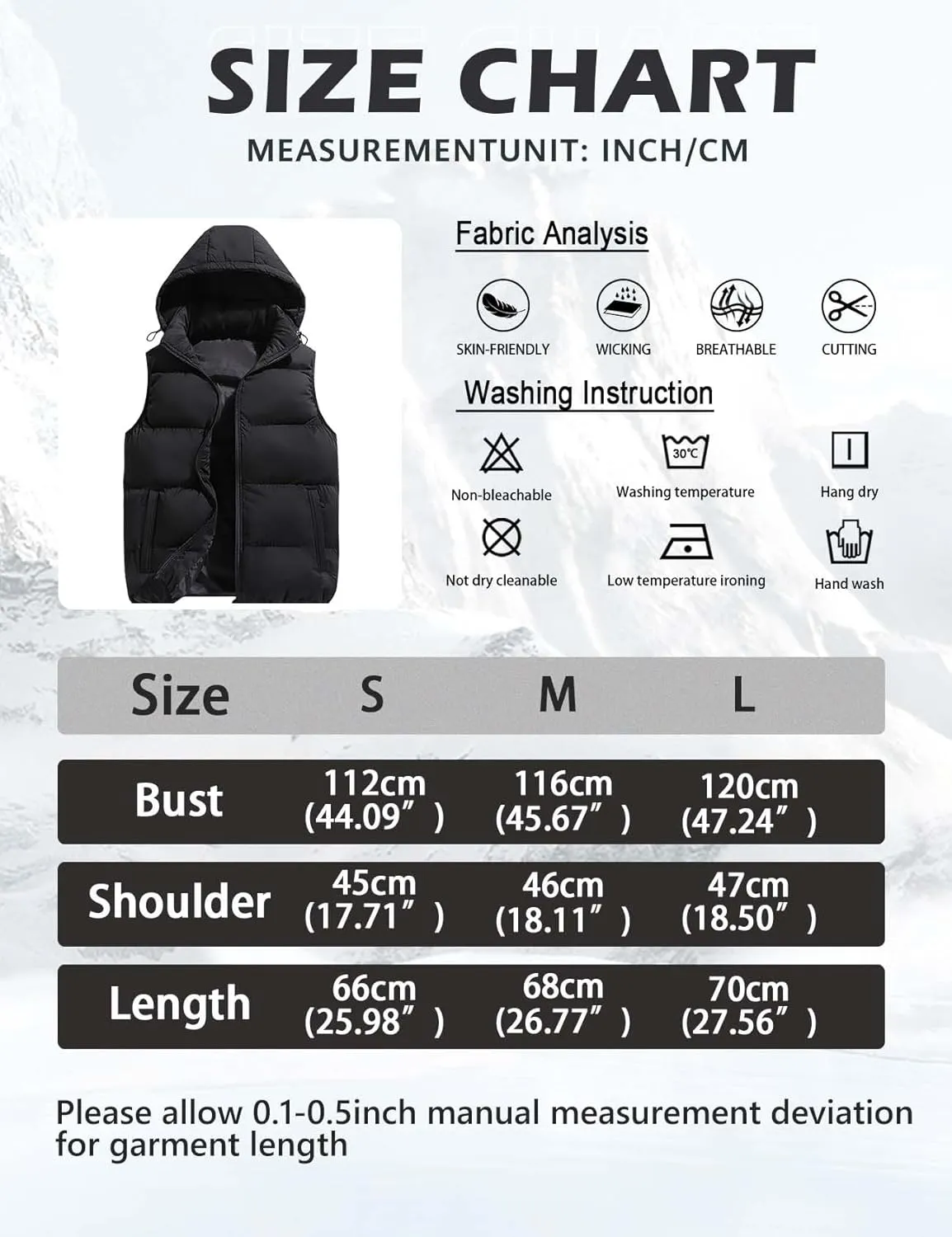 Gihuo Men's Hooded Puffer Vest Sleeveless Zip Up Padded Jackets Coat Lightweight Quilted Gilet with Pockets
