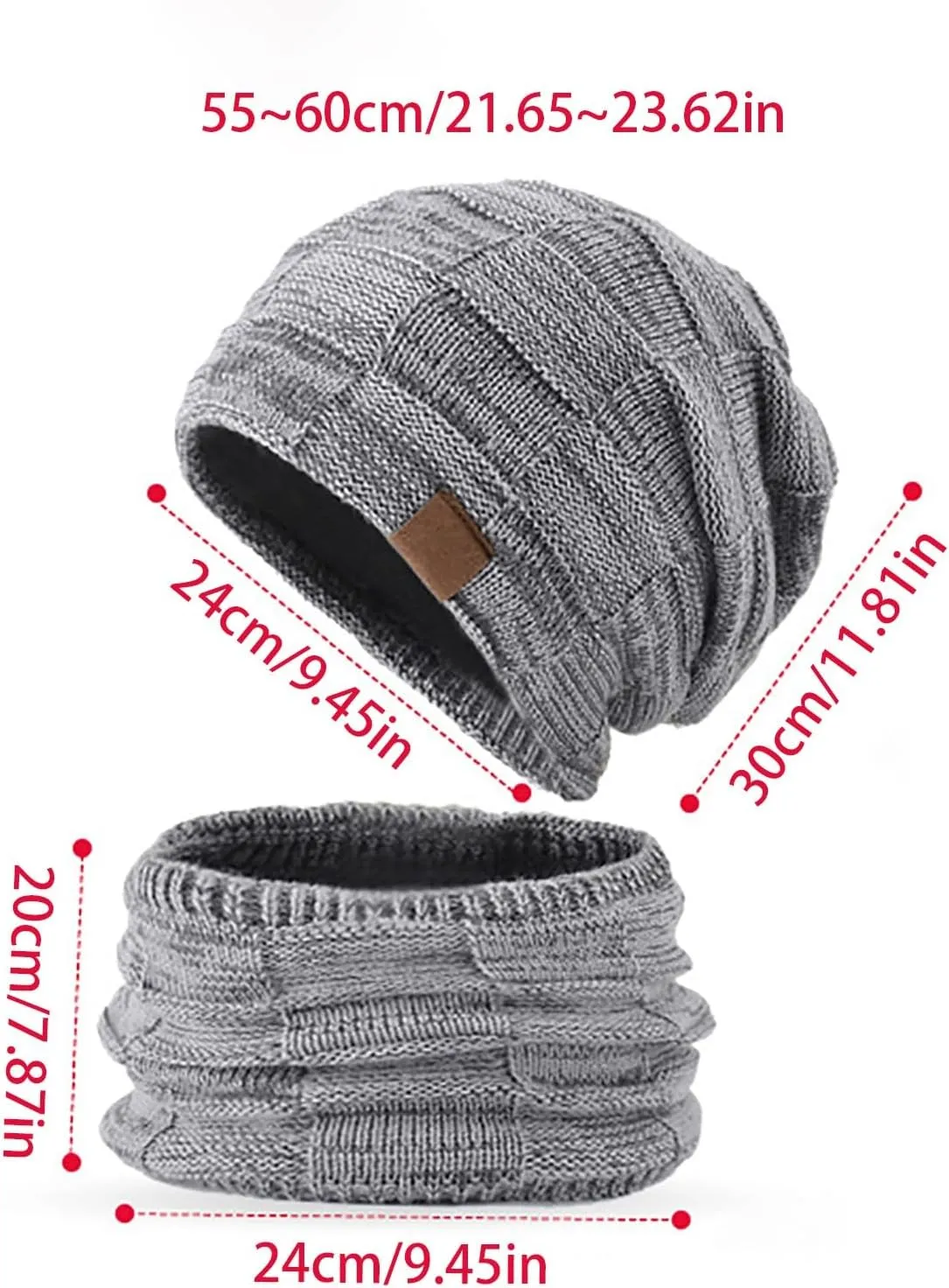 Gloves Scarf Set Women Two Piece Winter Warm Neck Woolen Hat Suit Scarf Gloves Hat Women