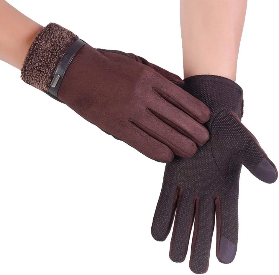 Gloves Touch Screen Gloves, Winter Warm Gloves, Outdoor Warm Gloves, Windproof Gloves, Rock Climbing, Skiing, Cycling, Driving, Walking (Color : A)