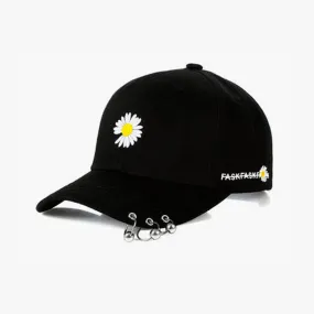 Grunge Daisy Aesthetic Baseball Cap