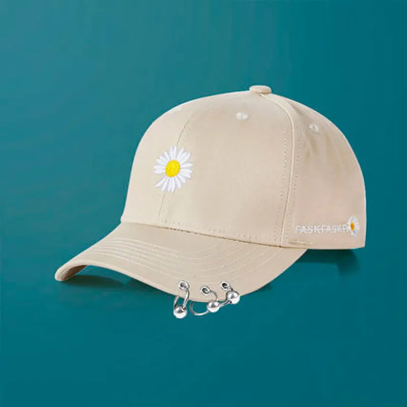 Grunge Daisy Aesthetic Baseball Cap