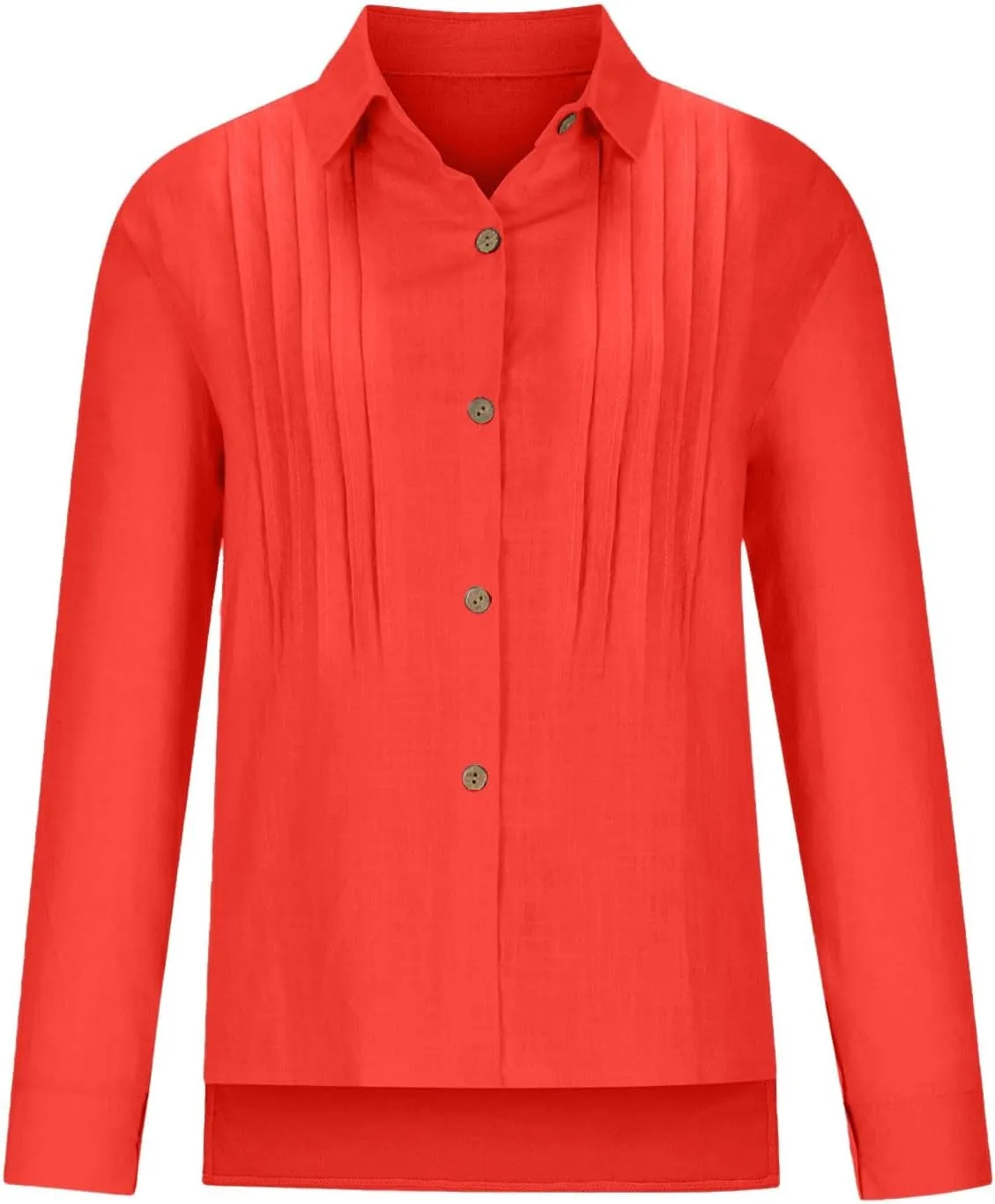 Linen Button-Front Top for Women - Cool & Airy Short Sleeve Shirt, Moisture-Wicking, Multiple Neutral Colors