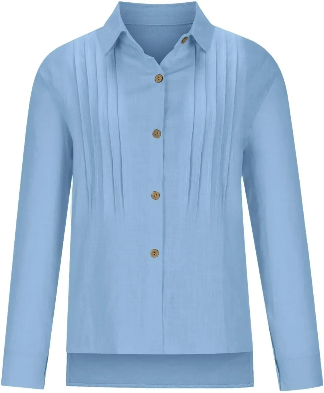 Linen Button-Front Top for Women - Cool & Airy Short Sleeve Shirt, Moisture-Wicking, Multiple Neutral Colors