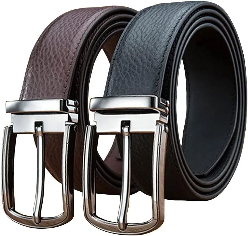 MAKEN Good Grade Level Cow Genuine Leather Belts for Men 3.3cm(1.3") Wide