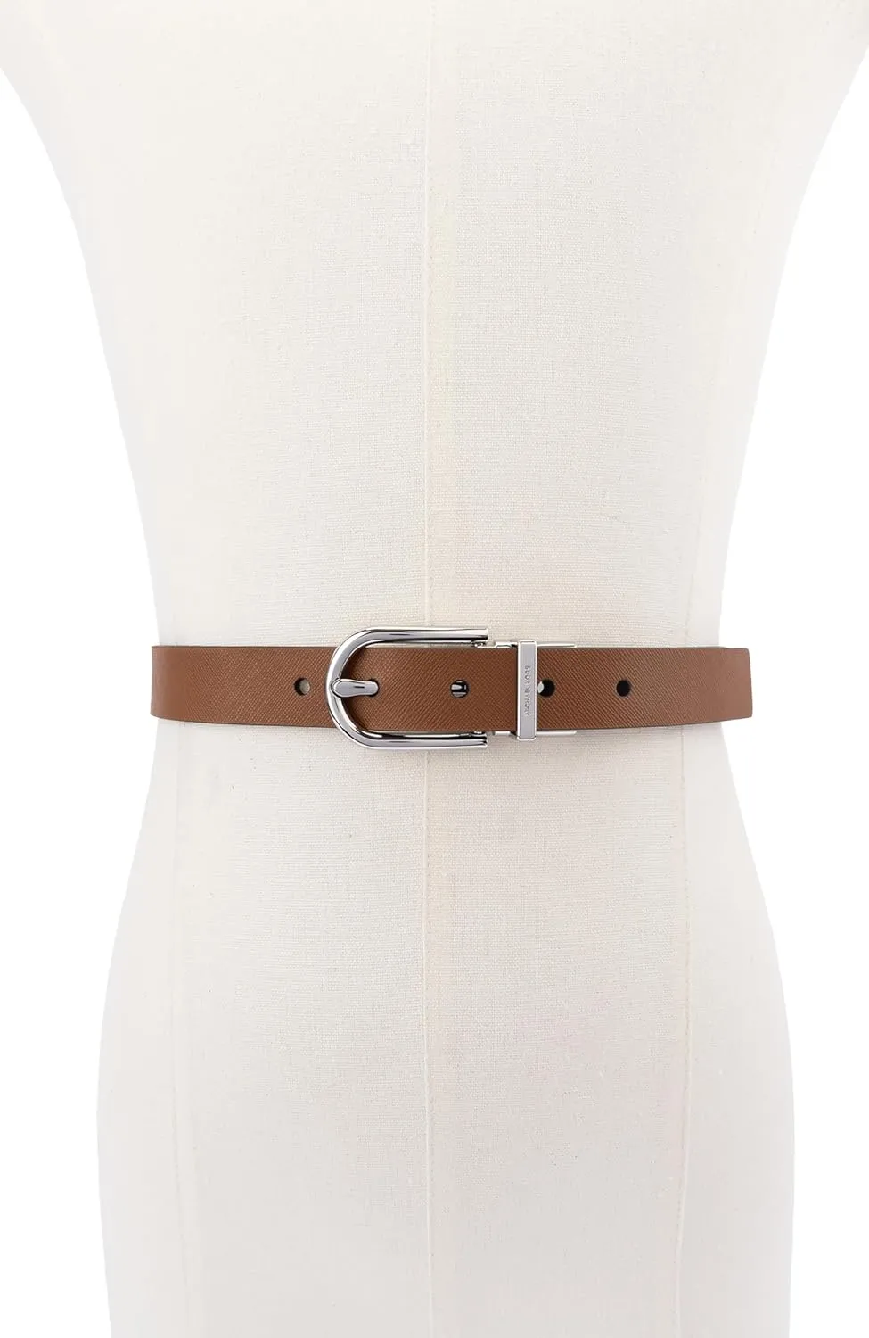 Michael Kors Women's 1 Inch Reversible to Saffiano Leather Belt