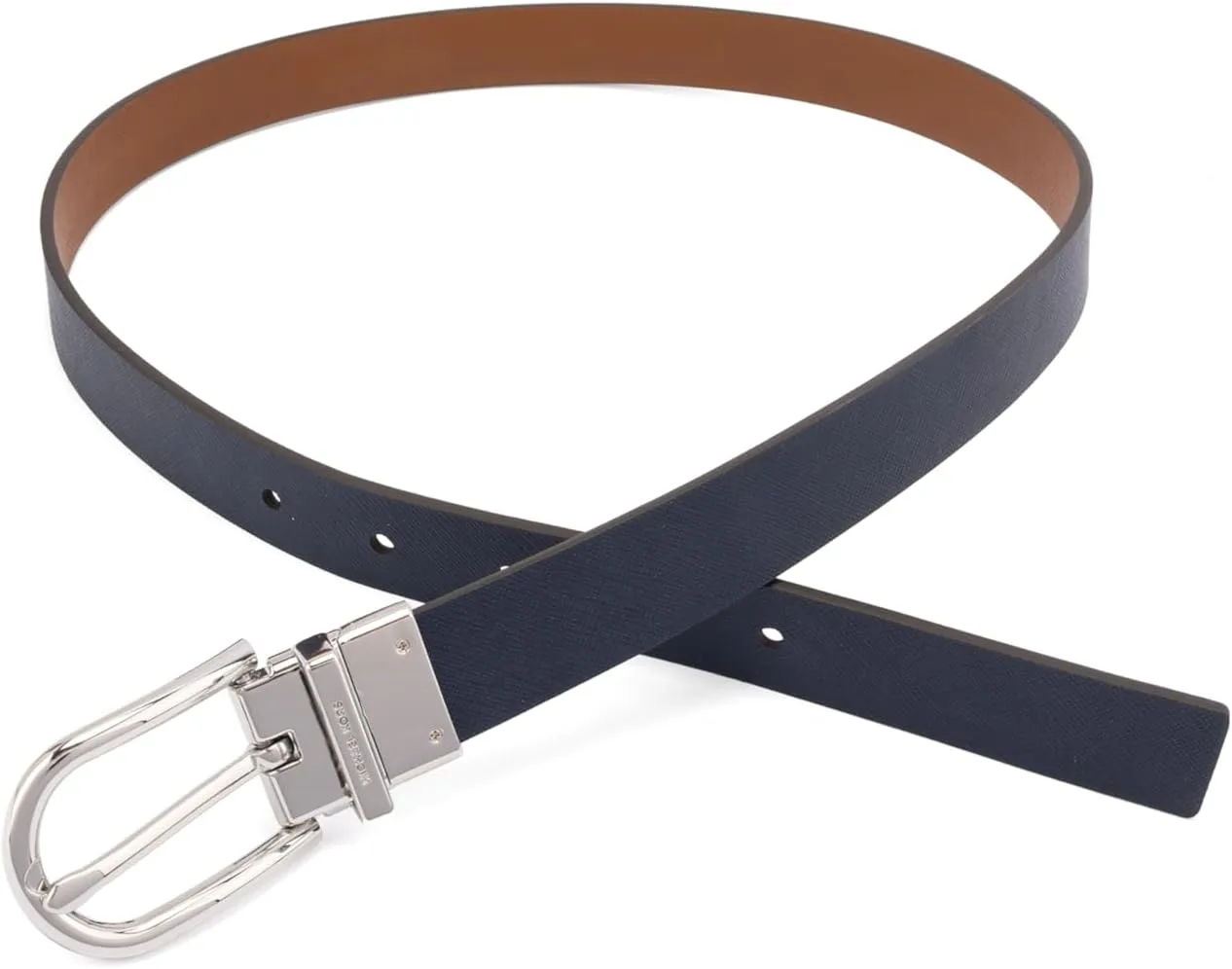 Michael Kors Women's 1 Inch Reversible to Saffiano Leather Belt