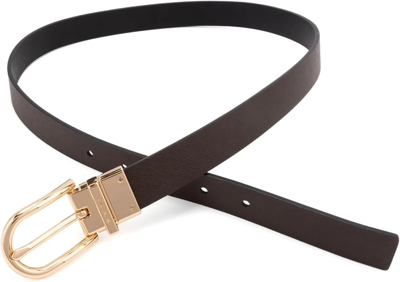 Michael Kors Women's 1 Inch Reversible to Saffiano Leather Belt