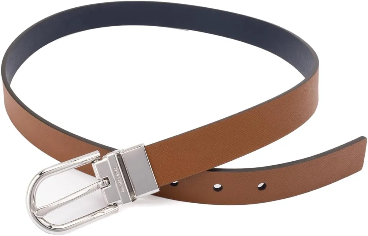 Michael Kors Women's 1 Inch Reversible to Saffiano Leather Belt