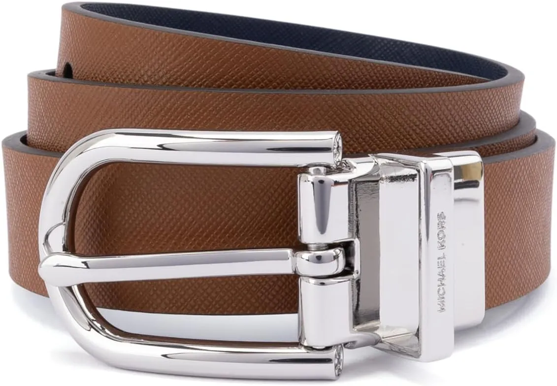 Michael Kors Women's 1 Inch Reversible to Saffiano Leather Belt