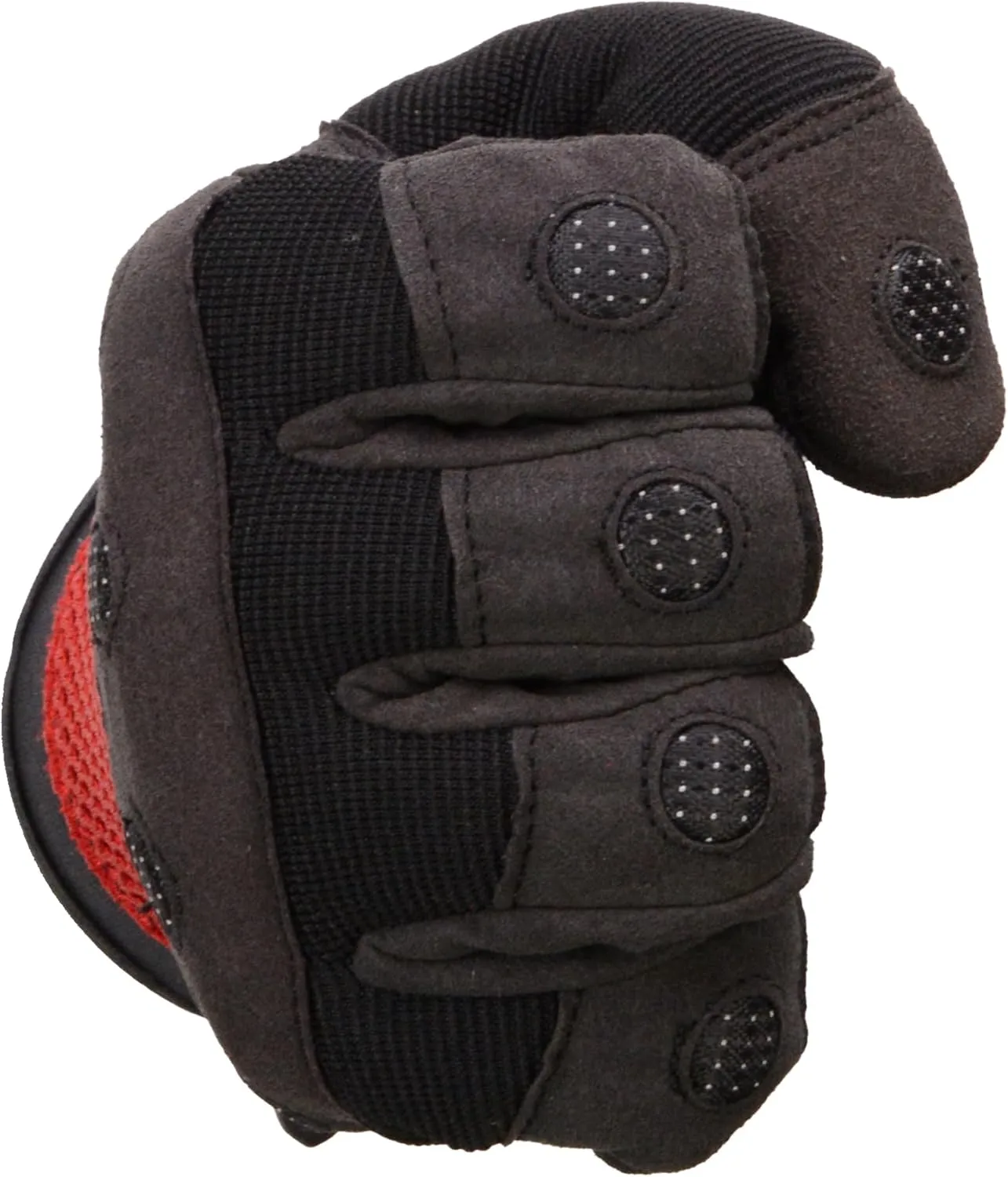 Milwaukee Leather SH761 Men's Padded Knuckle Mechanics Glove w/Amara Palm Black, Red or Grey