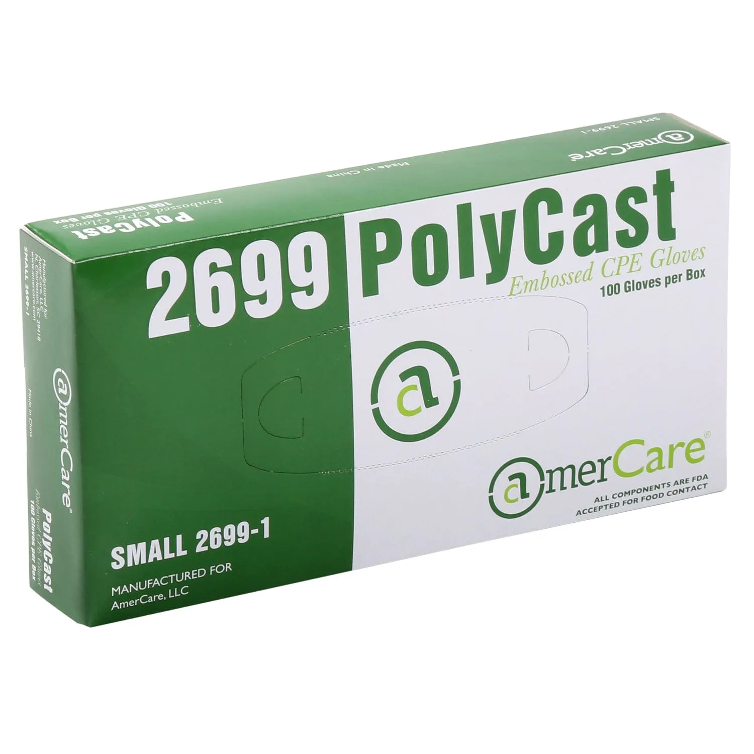 Powder-Free Poly Polycast Textured Gloves (S-XL), Case of 1,000