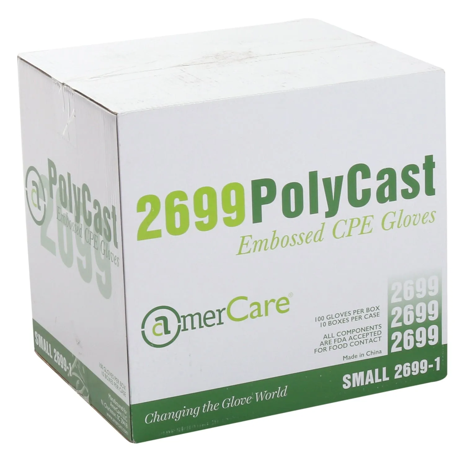 Powder-Free Poly Polycast Textured Gloves (S-XL), Case of 1,000