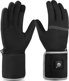 SAVIOR HEAT Heated Glove Liners for Men Thin Heated Gloves for Men 10-Second Fast Heating 8H Warmth 7.4V 2200mAh Battery Ultra-Thin Breathable for Winter Driving Cycling Skiing Camping Typing