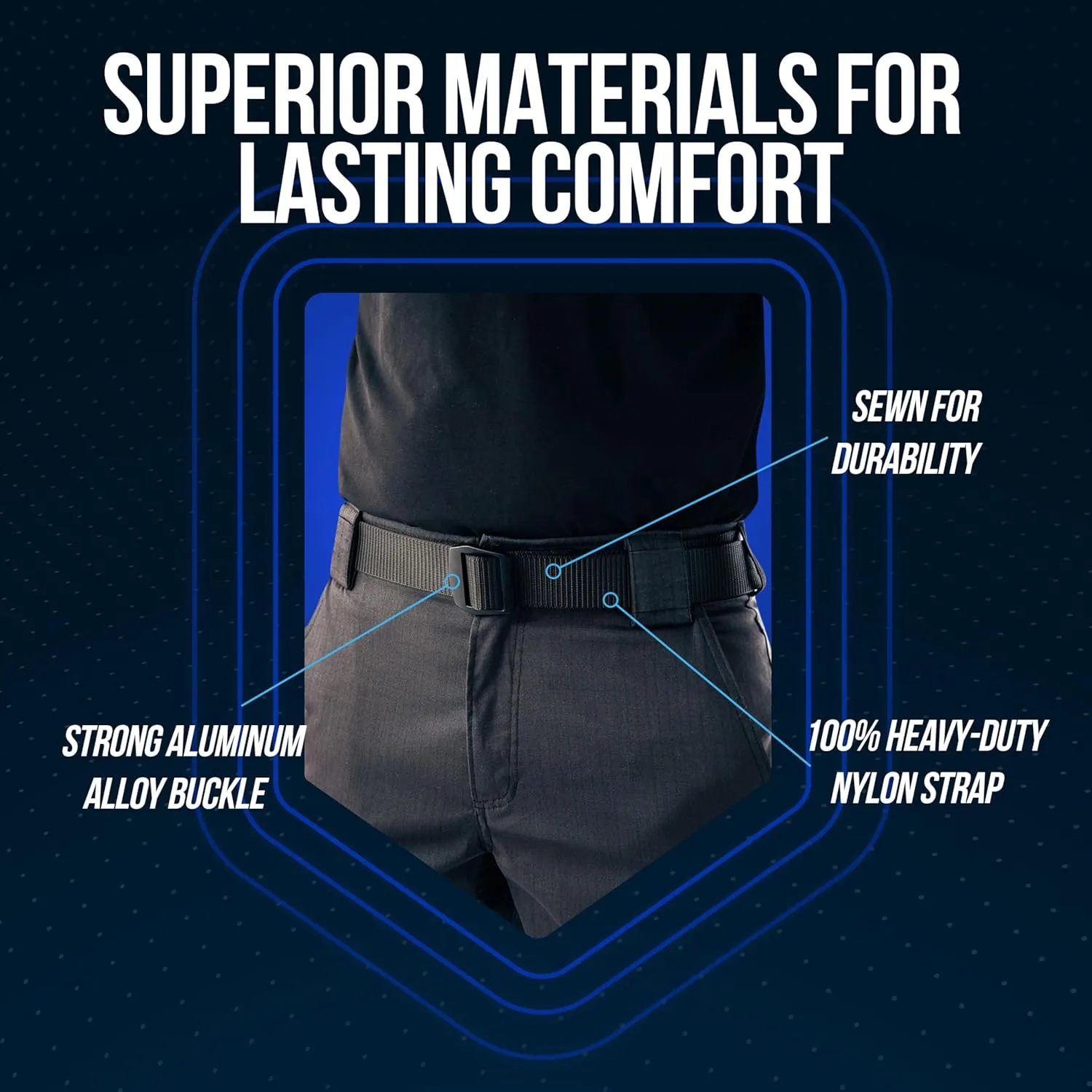 Shirt Stay Plus- Tactical Belt for Men Police and Military - Professional Grade Heavy Duty Tactical Gear