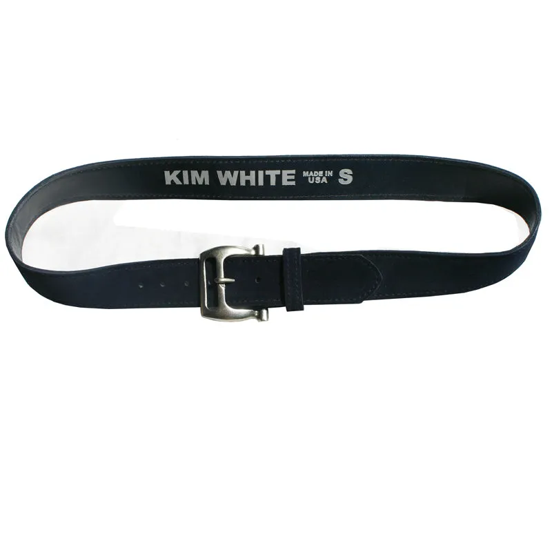 Slotted Buckle - Navy Suede
