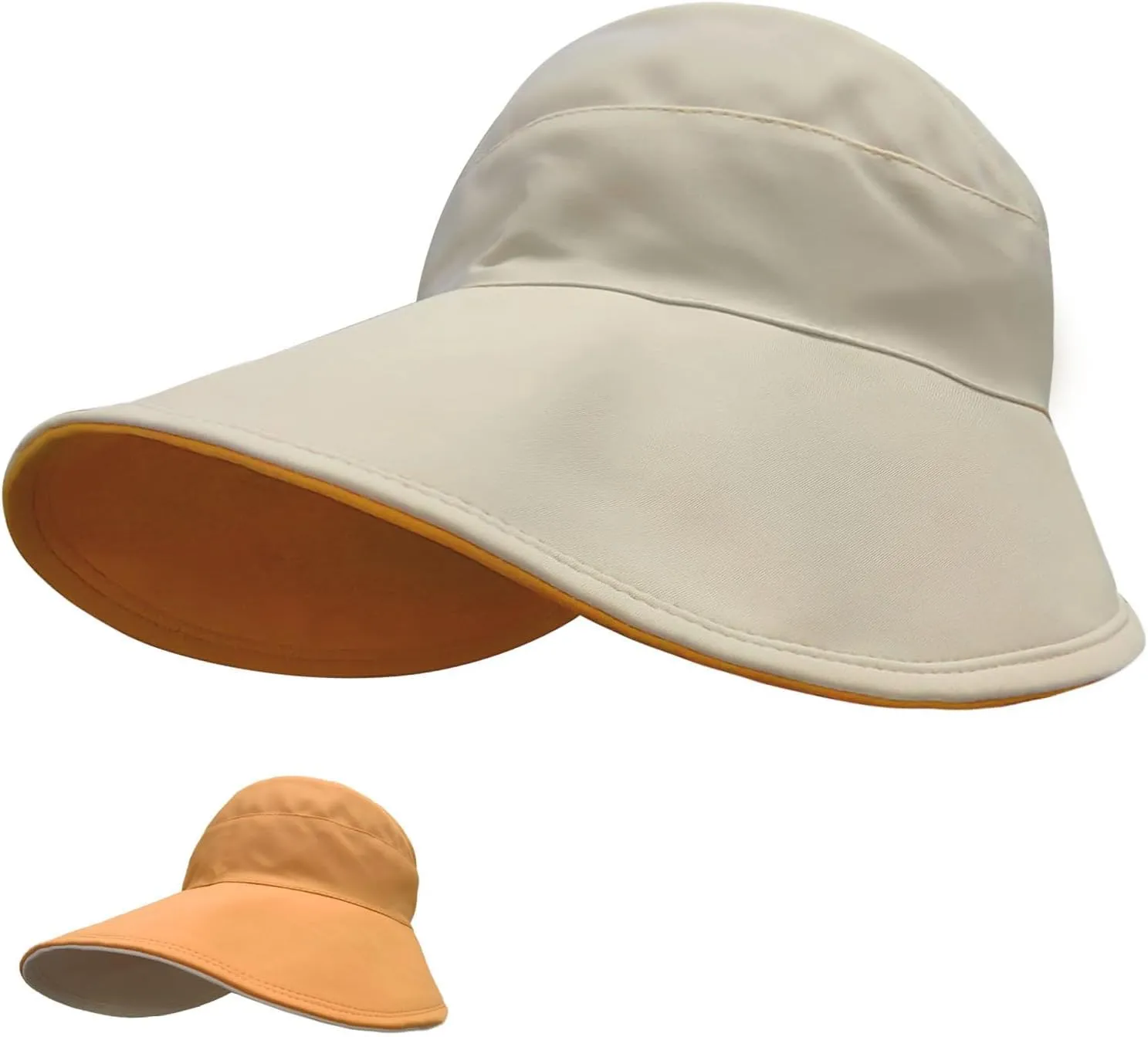 Sun Hats for Womens Wide Brim UV Protection Fishing Hats Packable Reversible Hollow Top Sun Hat for Women onytail Black