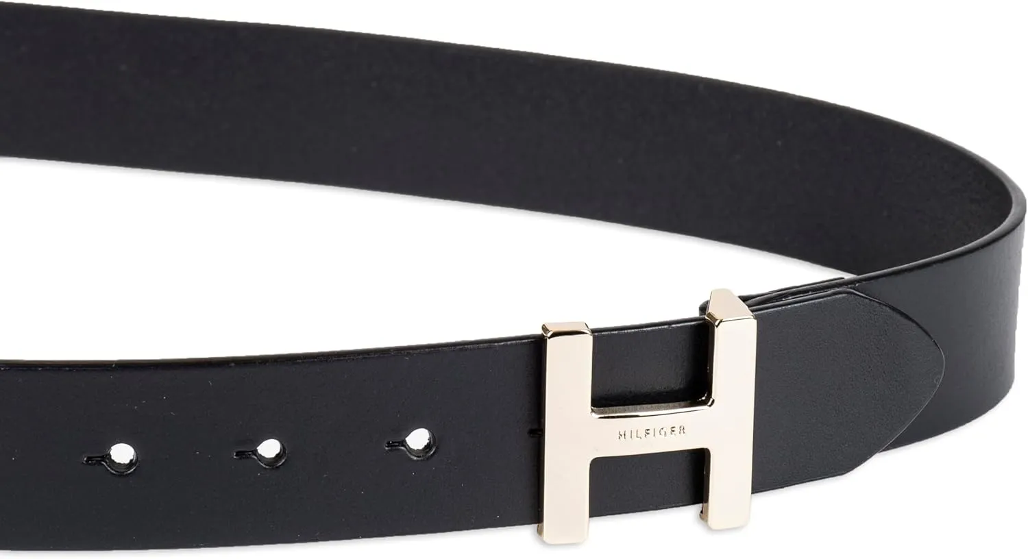 Tommy Hilfiger Women's H Monogram Plaque Buckle Casual Belt for Jeans, Trousers and Dresses
